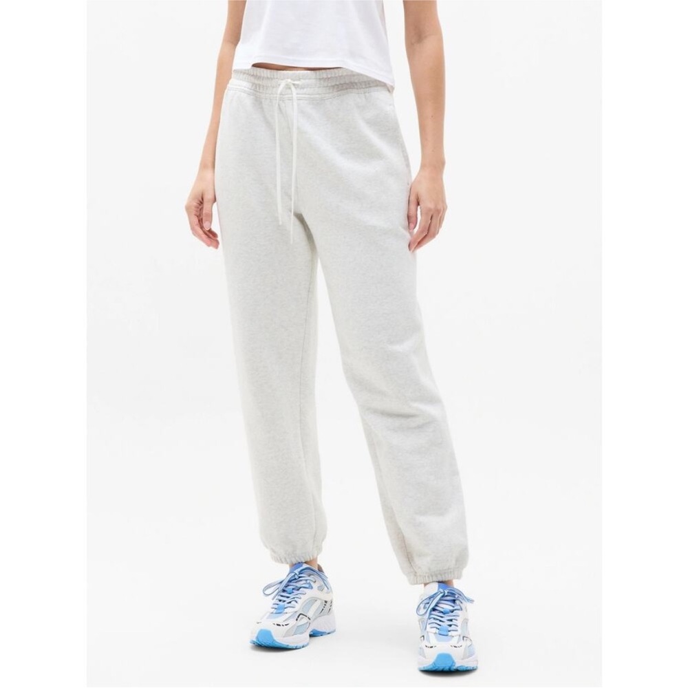 NWT Athleta Easy Fleece Jogger, Fog‎ Grey Heather, Size XL
